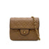 VINTAGE CHANEL MINI SQUARE 17 CHAIN SHOULDER BAG CAMEL BROWN LAMB SKIN GOLD HARDWARE 90329019