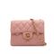VINTAGE CHANEL MINI SQUARE 17 CHAIN SHOULDER BAG PINK CAVIR SKIN GOLD HARDWARE 90346104