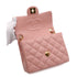 VINTAGE CHANEL MINI SQUARE 17 CHAIN SHOULDER BAG PINK CAVIR SKIN GOLD HARDWARE 90346104