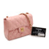 VINTAGE CHANEL MINI SQUARE 17 CHAIN SHOULDER BAG PINK CAVIR SKIN GOLD HARDWARE 90346104