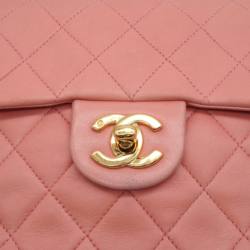 VINTAGE CHANEL MINI SQUARE 17 CHAIN SHOULDER BAG PINK LAMB SKIN GOLD HARDWARE 90346147