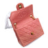 VINTAGE CHANEL MINI SQUARE 17 CHAIN SHOULDER BAG PINK LAMB SKIN GOLD HARDWARE 90346147
