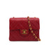VINTAGE CHANEL MINI SQUARE 17 CHAIN SHOULDER BAG RED LAMB SKIN GOLD HARDWARE 90307916