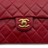 VINTAGE CHANEL MINI SQUARE 17 CHAIN SHOULDER BAG RED LAMB SKIN GOLD HARDWARE 90307916