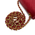 VINTAGE CHANEL MINI SQUARE 17 CHAIN SHOULDER BAG RED LAMB SKIN GOLD HARDWARE 90307916