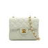VINTAGE CHANEL MINI SQUARE 17 CHAIN SHOULDER BAG WHITE CAVIAR SKIN GOLD HARDWARE 90337662