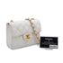 VINTAGE CHANEL MINI SQUARE 17 CHAIN SHOULDER BAG WHITE CAVIAR SKIN GOLD HARDWARE 90339873