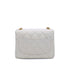 VINTAGE CHANEL MINI SQUARE 17 CHAIN SHOULDER BAG WHITE CAVIAR SKIN GOLD HARDWARE 90339873