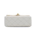 VINTAGE CHANEL MINI SQUARE 17 CHAIN SHOULDER BAG WHITE CAVIAR SKIN GOLD HARDWARE 90339873