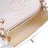 VINTAGE CHANEL MINI SQUARE 17 CHAIN SHOULDER BAG WHITE CAVIAR SKIN GOLD HARDWARE 90339873