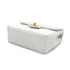 VINTAGE CHANEL MINI SQUARE 17 CHAIN SHOULDER BAG WHITE LAMB SKIN GOLD HARDWARE 90325596