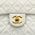 VINTAGE CHANEL MINI SQUARE 17 CHAIN SHOULDER BAG WHITE LAMB SKIN GOLD HARDWARE 90325596