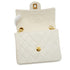 VINTAGE CHANEL MINI SQUARE 17 CHAIN SHOULDER BAG WHITE LAMB SKIN GOLD HARDWARE 90332914