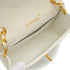 VINTAGE CHANEL MINI SQUARE 17 CHAIN SHOULDER BAG WHITE LAMB SKIN GOLD HARDWARE 90332914