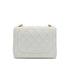VINTAGE CHANEL MINI SQUARE 17 CHAIN SHOULDER BAG WHITE LAMB SKIN GOLD HARDWARE 90332572