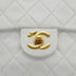 VINTAGE CHANEL MINI SQUARE 17 CHAIN SHOULDER BAG WHITE LAMB SKIN GOLD HARDWARE 90332572