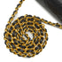 VINTAGE CHANEL MINI SQUARE 17 CHAIN SHUOLDER BAG BLACK LAMB SKIN GOLD HARDWARE 90350408