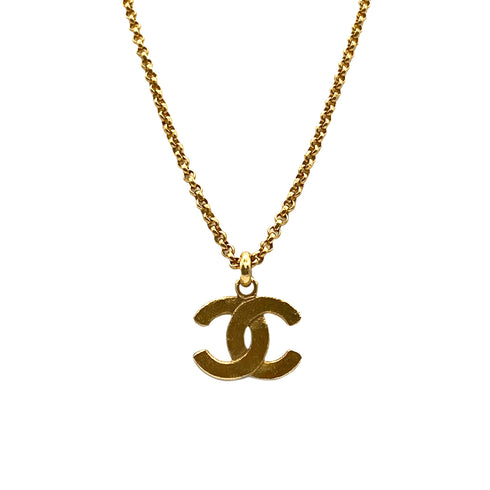 VINTAGE CHANEL NECKLACE BIG COCOMARK GOLD ACCESSORY 29 90327997