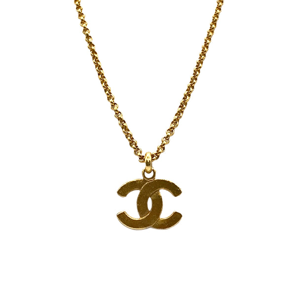VINTAGE CHANEL NECKLACE BIG COCOMARK GOLD ACCESSORY 29 90327997
