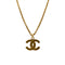 VINTAGE CHANEL NECKLACE BIG COCOMARK GOLD ACCESSORY 29 90327997