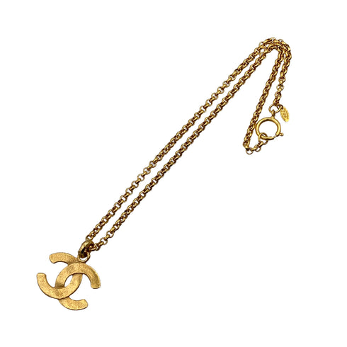 VINTAGE CHANEL NECKLACE BIG COCOMARK GOLD ACCESSORY 29 90327997