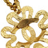 VINTAGE CHANEL NECKLACE COCOMARK CLOVER GOLD ACCESSORY 95P 90337681