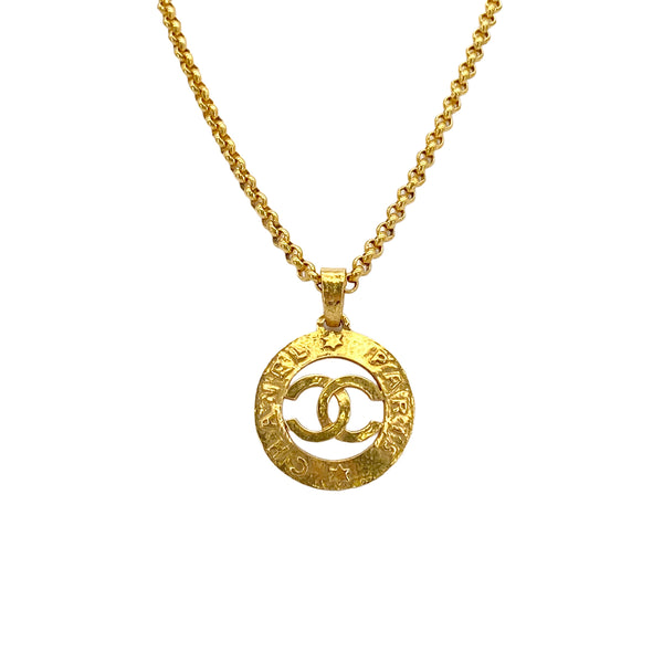 VINTAGE CHANEL NECKLACE COCOMARK GOLD ACCESSORY 28 90326647