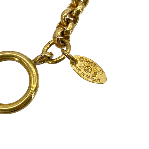 VINTAGE CHANEL NECKLACE COCOMARK GOLD ACCESSORY 28 90326647