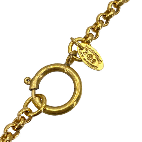 VINTAGE CHANEL NECKLACE COCOMARK GOLD ACCESSORY 29 90314783