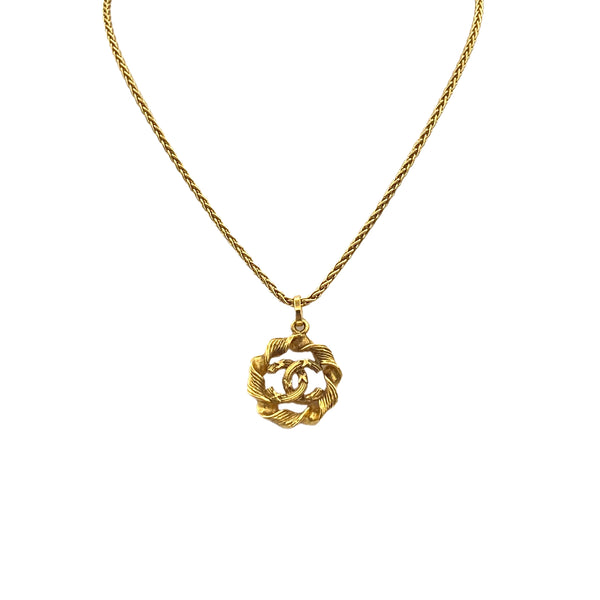 VINTAGE CHANEL NECKLACE COCOMARK GOLD ACCESSORY 90321032