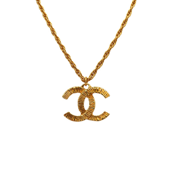 VINTAGE CHANEL NECKLACE COCOMARK GOLD ACCESSORY 90321138