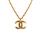 VINTAGE CHANEL NECKLACE COCOMARK GOLD ACCESSORY 90321138