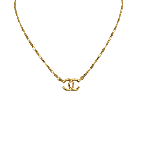 VINTAGE CHANEL NECKLACE COCOMARK GOLD ACCESSORY 90324100