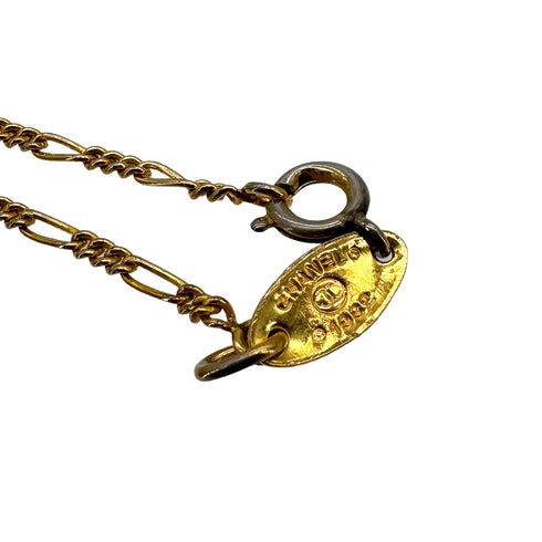 VINTAGE CHANEL NECKLACE COCOMARK GOLD ACCESSORY 90324100