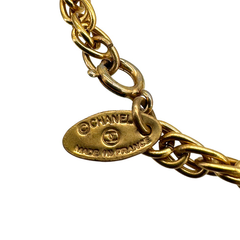 VINTAGE CHANEL NECKLACE COCOMARK GOLD ACCESSORY 90324775