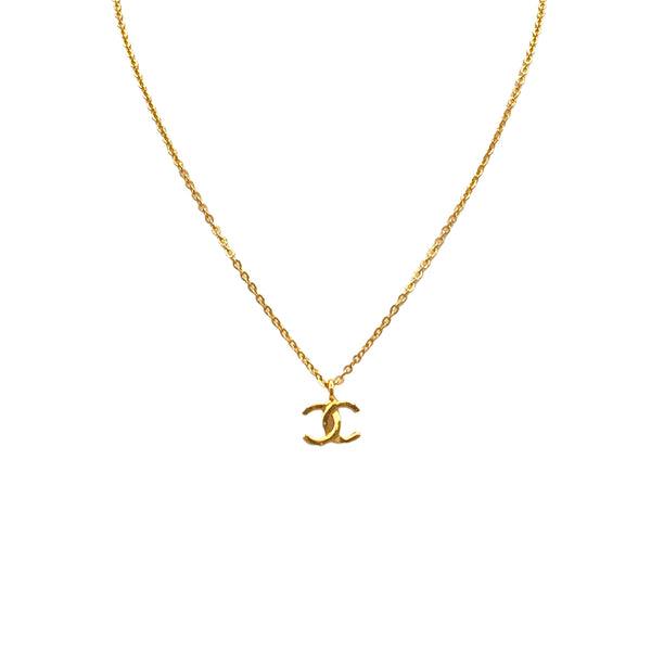VINTAGE CHANEL NECKLACE COCOMARK GOLD ACCESSORY 90328000