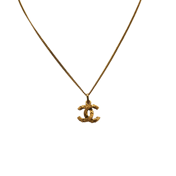 VINTAGE CHANEL NECKLACE COCOMARK GOLD ACCESSORY 90331813