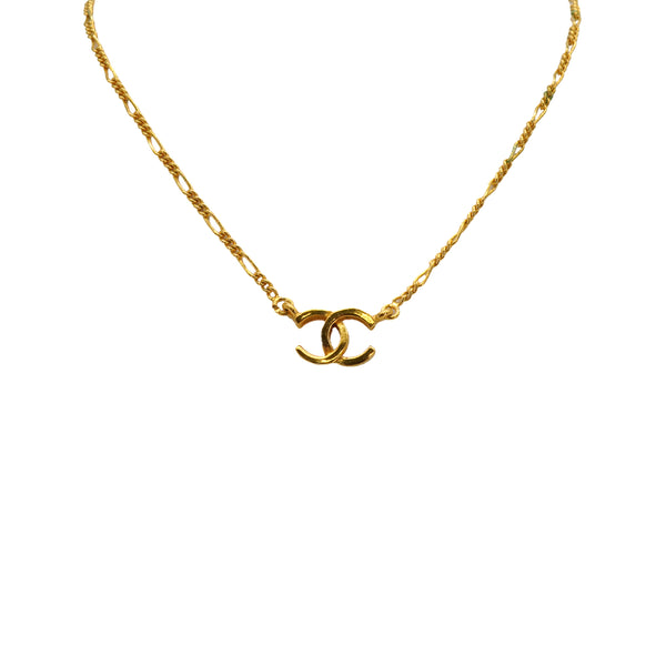 VINTAGE CHANEL NECKLACE COCOMARK GOLD ACCESSORY 90334994