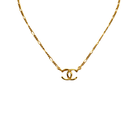 VINTAGE CHANEL NECKLACE COCOMARK GOLD ACCESSORY 90335006