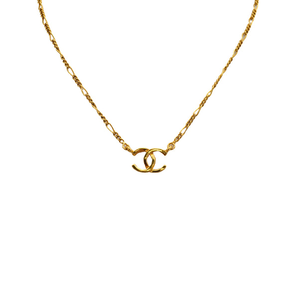 VINTAGE CHANEL NECKLACE COCOMARK GOLD ACCESSORY 90335006