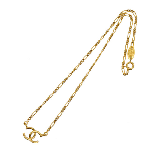 VINTAGE CHANEL NECKLACE COCOMARK GOLD ACCESSORY 90335006