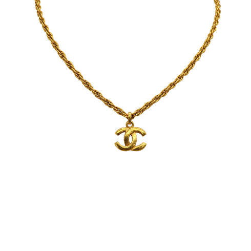 VINTAGE CHANEL NECKLACE COCOMARK GOLD ACCESSORY 90335764
