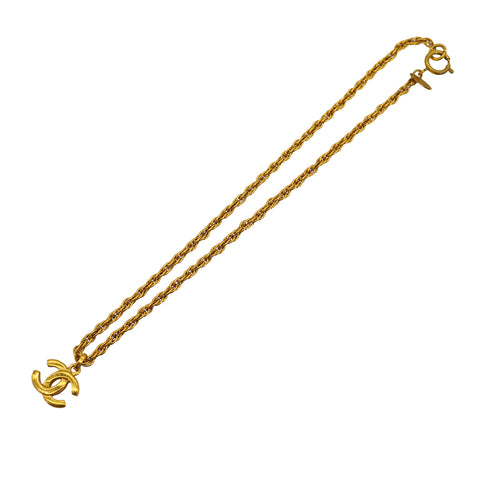 VINTAGE CHANEL NECKLACE COCOMARK GOLD ACCESSORY 90335764