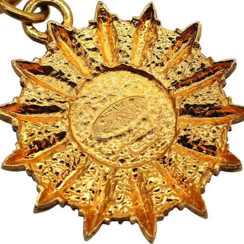 VINTAGE CHANEL EMBLEM NECKLACE COCOMARK GOLD ACCESSORY 90337700