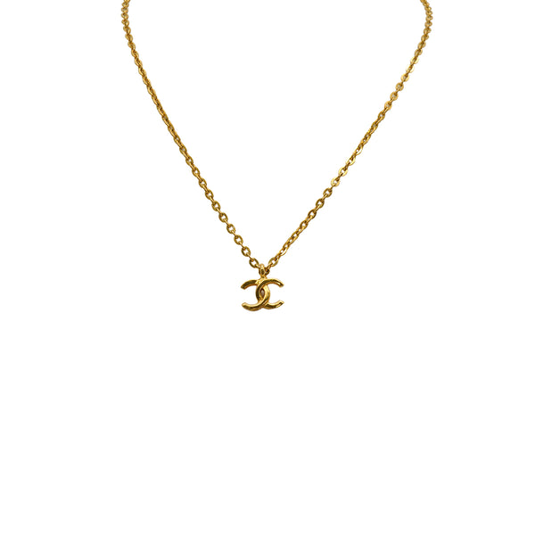 VINTAGE CHANEL NECKLACE COCOMARK GOLD ACCESSORY 90338898