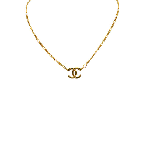 VINTAGE CHANEL NECKLACE COCOMARK GOLD ACCESSORY 90344803