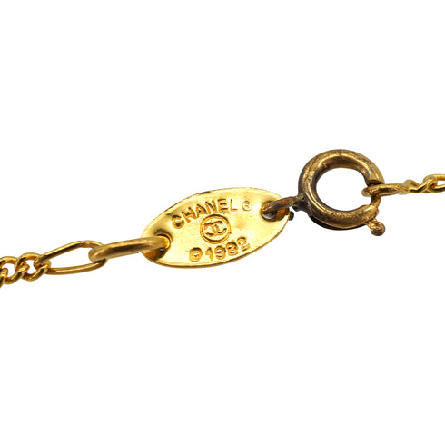 VINTAGE CHANEL NECKLACE COCOMARK GOLD ACCESSORY 90344803