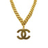 VINTAGE CHANEL NECKLACE COCOMARK GOLD ACCESSORY 93A 90325617