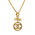 VINTAGE CHANEL NECKLACE COCOMARK GOLD ACCESSORY 93P 90335735