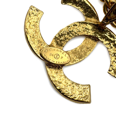 VINTAGE CHANEL NECKLACE COCOMARK GOLD ACCESSORY 94P 90323102